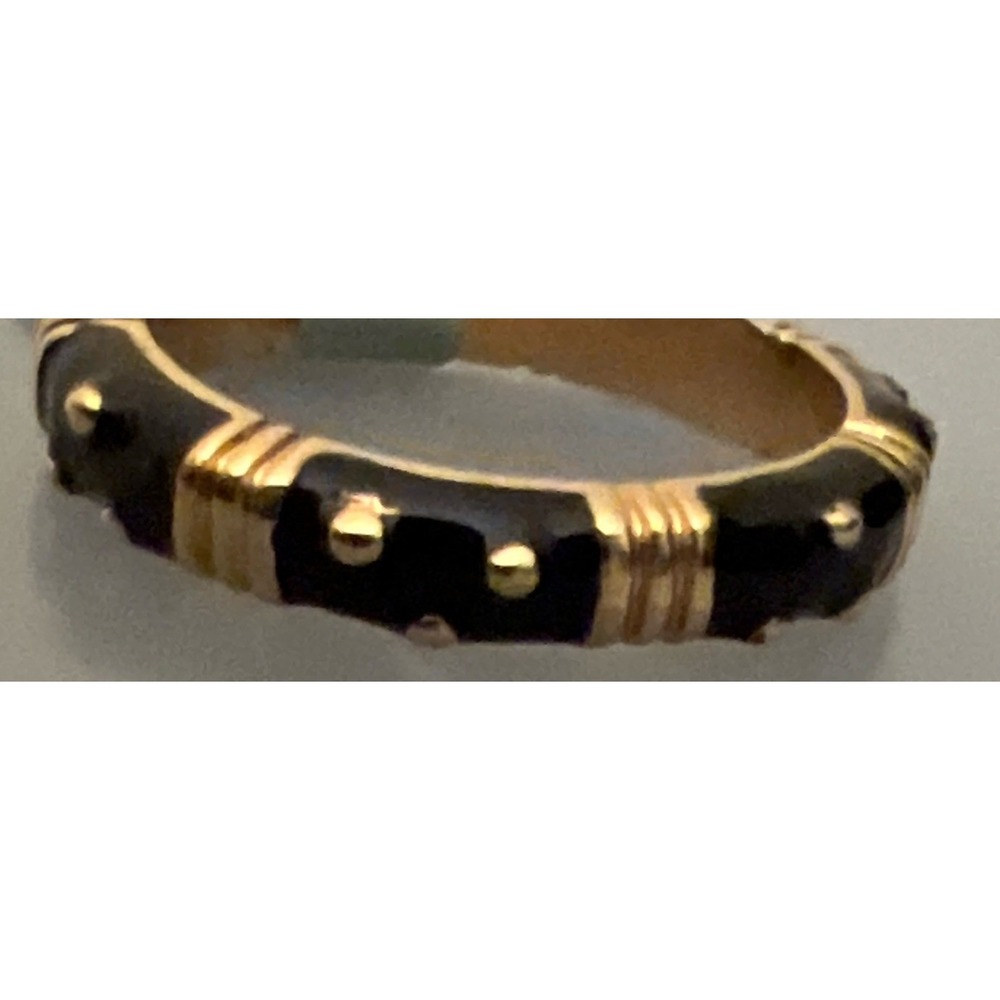 Lauren‎ G Adams LGA Stacking Enamel Ring Black Gold-Tone Size 6 NWT - Picture 8 of 10